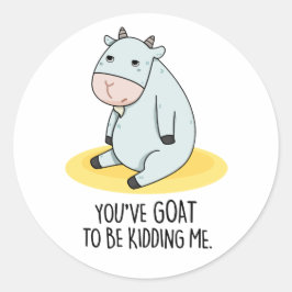 Pegatina Redonda Vas a estar matándome a un divertido muñeco de cab