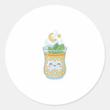 Vaso de té de menta marroquí Kawaii.