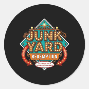 Pegatina Redonda Vbs 2026 Junk Yard Redemption Vacation Bible
