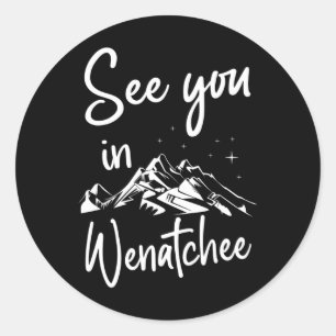 Pegatina Redonda Véalo En Wenatchee Usa Vacation Ski