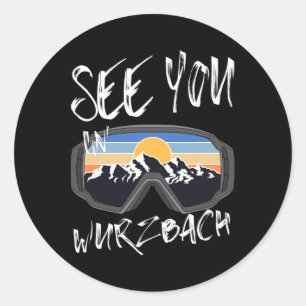 Pegatina Redonda Véalo En Wurzch Alemania Vacation Ski Goggles