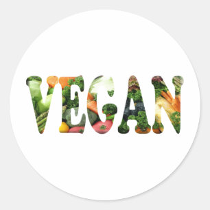 Pegatina Redonda Vegan