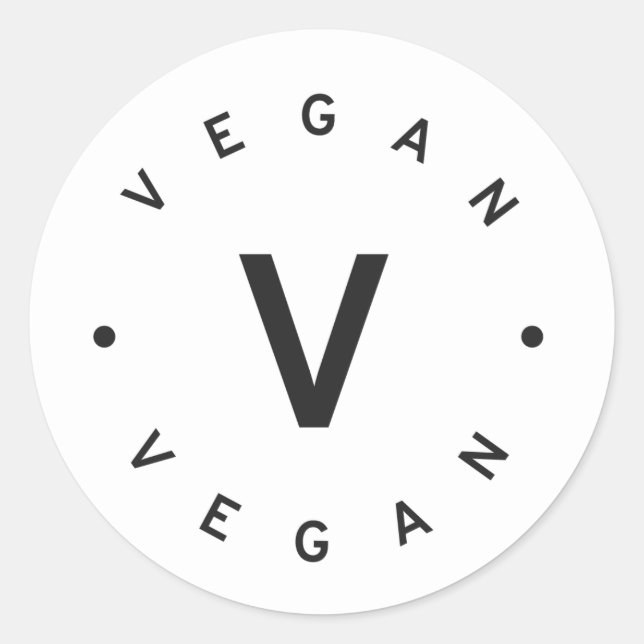 Pegatina Redonda Vegan (Anverso)