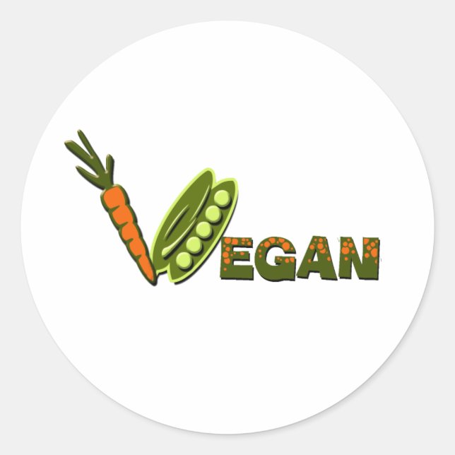 Pegatina Redonda Vegan 2 (Anverso)