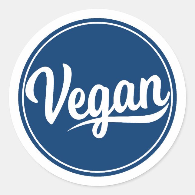 Pegatina Redonda Vegan Circle (Anverso)