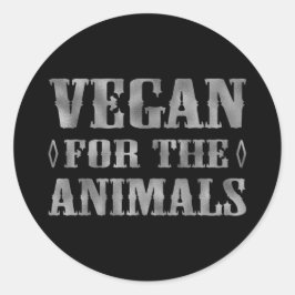 Pegatina Redonda Vegan Por Los Animales,