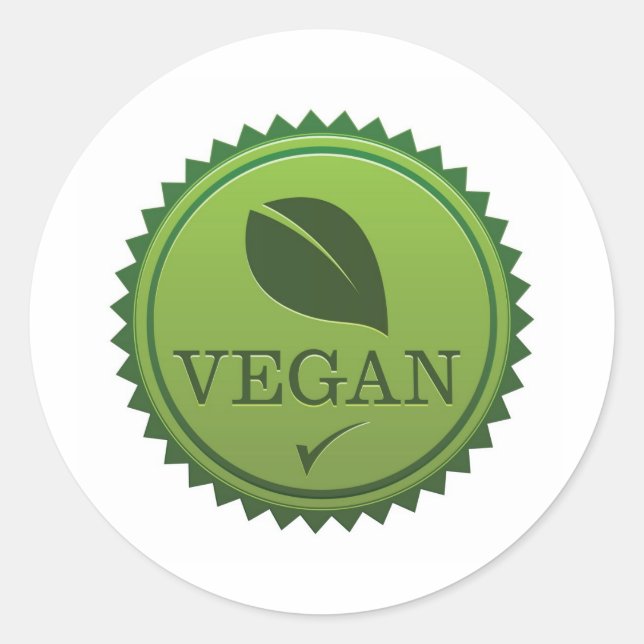 Pegatina Redonda Vegan Seal (Anverso)