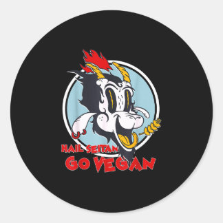 Pegatina Redonda Veganismo humor trigo gluten granizo seitán hacers