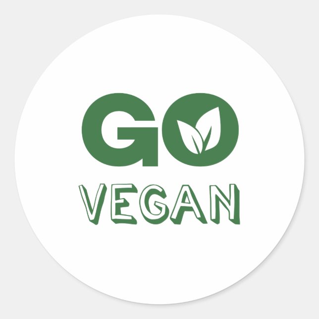 Pegatina Redonda Veganismo Vegan Plant Based Nutrition (Anverso)