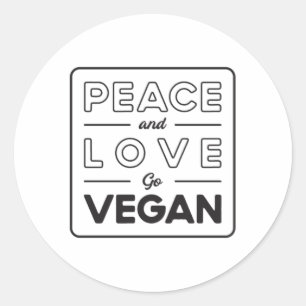 Pegatina Redonda Veganismo Vegetariano Vegetariano Regalo divertido