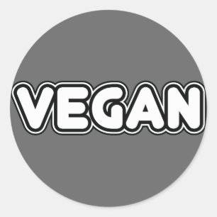 Pegatina Redonda Vegano