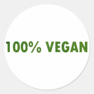 Pegatina Redonda Vegano 100%
