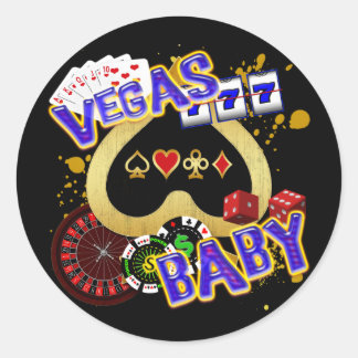 PEGATINA REDONDA VEGAS BABY