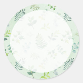 Pegatina Redonda Vegetación acuarela Pegatinas favoritos de boda