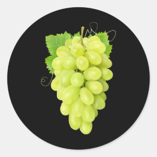 Pegatina Redonda Vegetación de uva Grano de alimento Halloween disf
