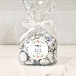 Pegatina Redonda Vegetación islámica Nikkah Favor de la boda