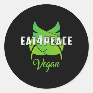 Pegatina Redonda Vegetales Vegetarios Vegetarianos Regalo Veganism