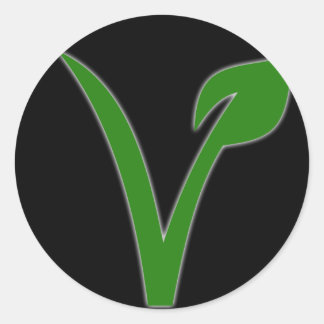 Pegatina Redonda Vegetarianismo