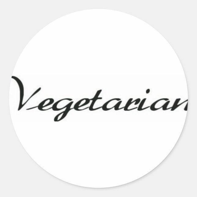 Pegatina Redonda Vegetariano (Anverso)