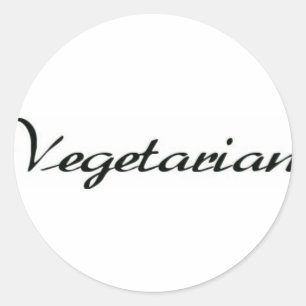 Pegatina Redonda Vegetariano