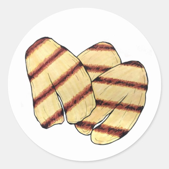 Pegatina Redonda Vegetariano de queso parrillado Fried Cyprus Hallo