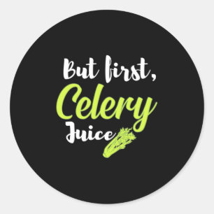 Pegatina Redonda Vegetariano Pero Jugo De Primera Celera