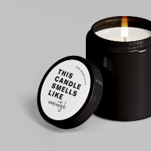 Vela de soja casera Chic Caligrafía Blanco Clásico