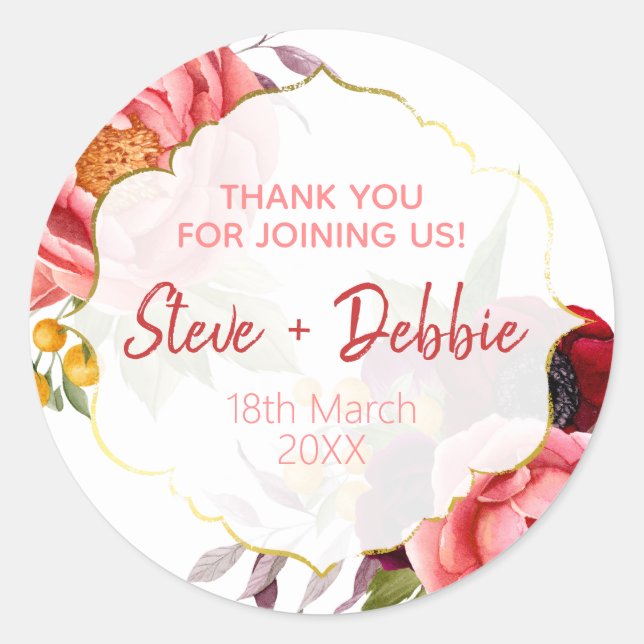 Pegatina Redonda Vela de soja de bálsamo labial de agradecimiento r (Anverso)