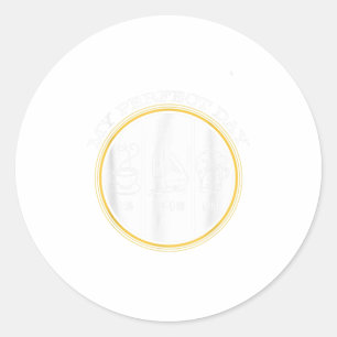 Pegatina Redonda Vela Mi Día Perfecto Café Cerveza Sailor Gi