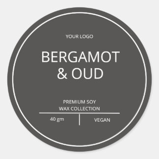 Pegatina Redonda Vela moderna simple y elegante