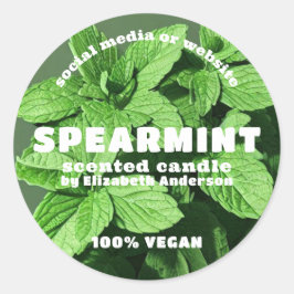 Pegatina Redonda Vela Spearmint