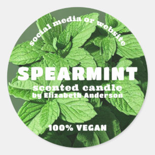 Pegatina Redonda Vela Spearmint