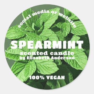 Pegatina Redonda Vela Spearmint