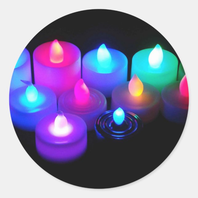 Pegatina Redonda Velas- (Anverso)