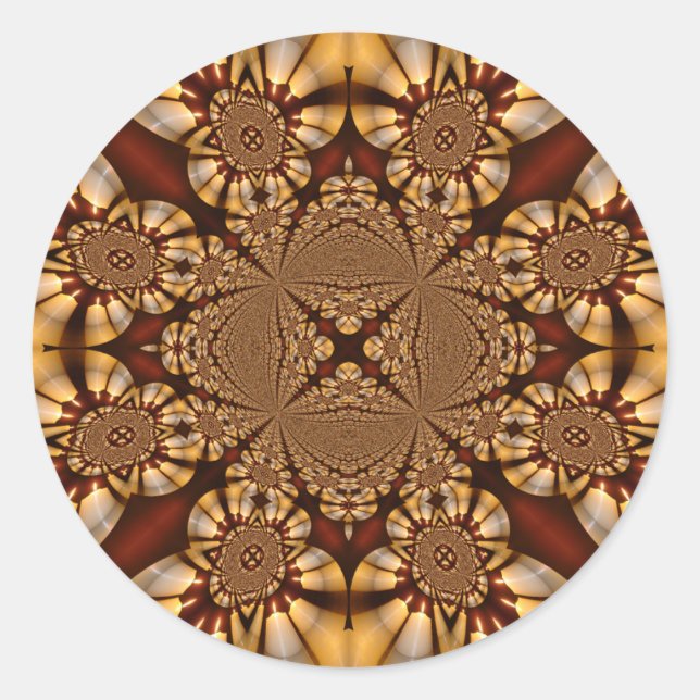 Pegatina Redonda Velas blancas de vidrio templado de la catedral (Anverso)