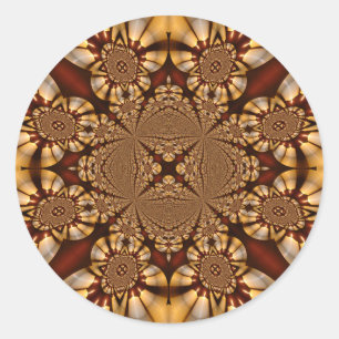 Pegatina Redonda Velas del blanco de los vitrales de la catedral