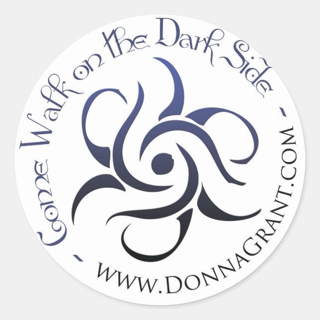 Pegatina Redonda Ven a caminar por el lado OSCURO (Anverso)