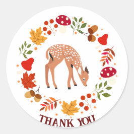 Pegatina Redonda Vendedor de otoño