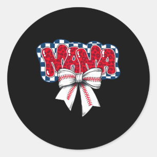 Pegatina Redonda Vender Coquette Bow Vender Mama Game Day Mujeres N