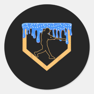 Pegatina Redonda Vender Drin Boy Home Plate Helado Juvenil Vender