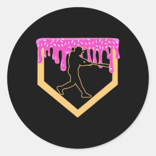 Pegatina Redonda Vender Drin Boy Home Plate Helado Juvenil Vender