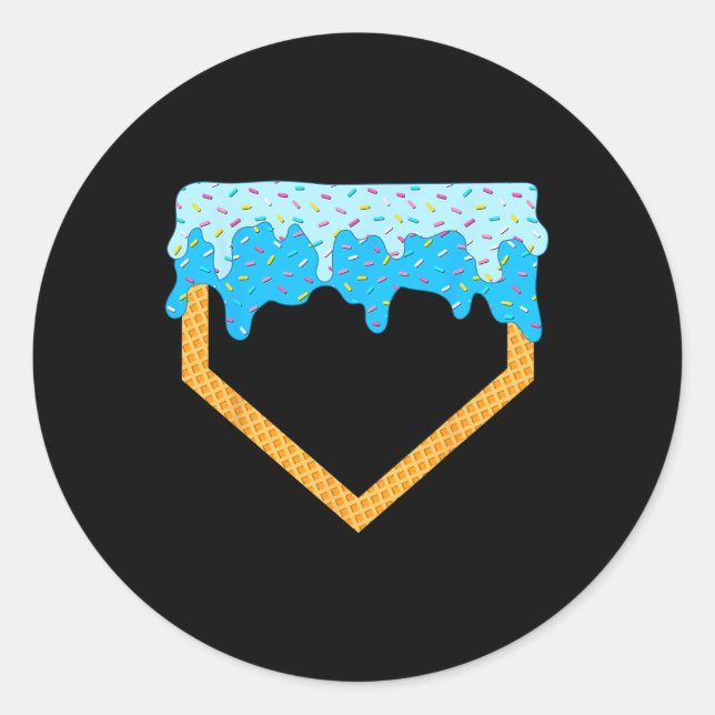 Pegatina Redonda Vender Drip Boys Hogar Plate Crema de Hielo Sprink (Anverso)