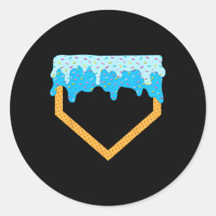 Pegatina Redonda Vender Drip Boys Hogar Plate Crema de Hielo Sprink