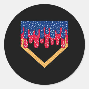 Pegatina Redonda Vender Drip Boys Hogar Plate Crema de Hielo Sprink