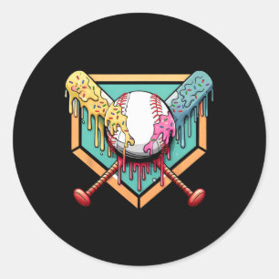 Pegatina Redonda Vender Drip Boys Home Plate Jóvenes Deportes Respe