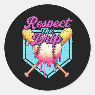 Pegatina Redonda Vender Drip Boys Home Plate Jóvenes Deportes Respe
