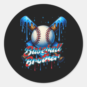 Pegatina Redonda Vender Drip Brother Day Birthday Group Mateo Fami