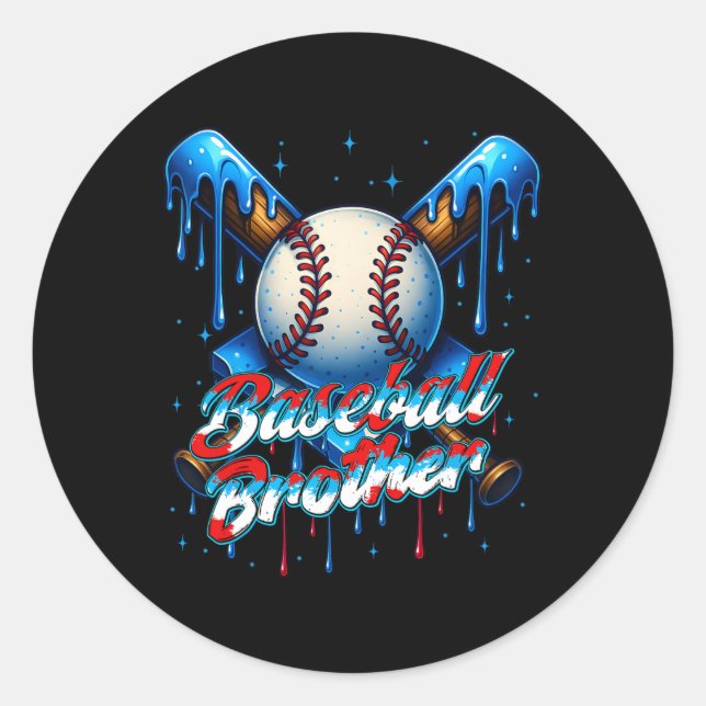 Pegatina Redonda Vender Drip Brother Day Birthday Group Mateo Fami (Anverso)