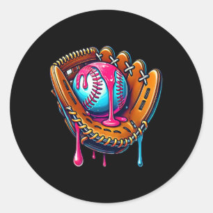 Pegatina Redonda Vender glove Drin helado Sprinkles Sell Boy Toddl