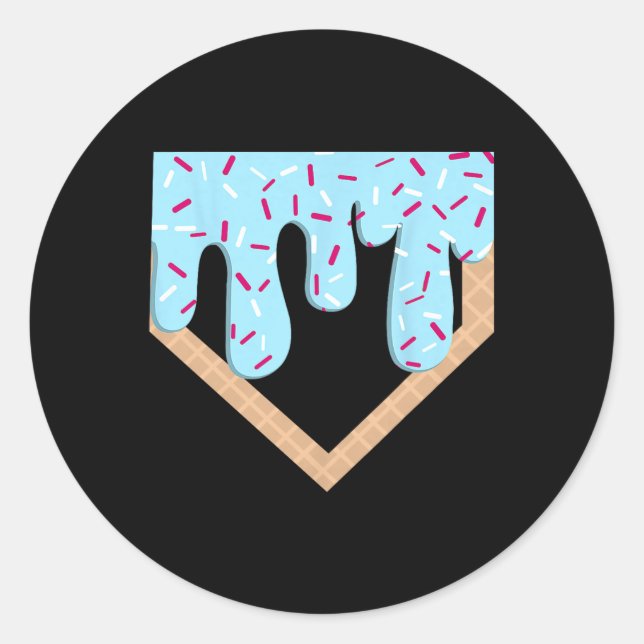 Pegatina Redonda Vender Helado Perforación Vender Plata Doméstica R (Anverso)